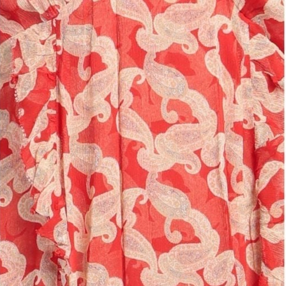 THE KOOPLES: WRAPAROUND SHORT PRINTED DRESS WITH FRILLS ❤️ size 2 - Picture 9 of 13